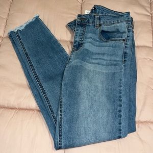 Fashion Nova Light Wash Skinny Hem Jeans